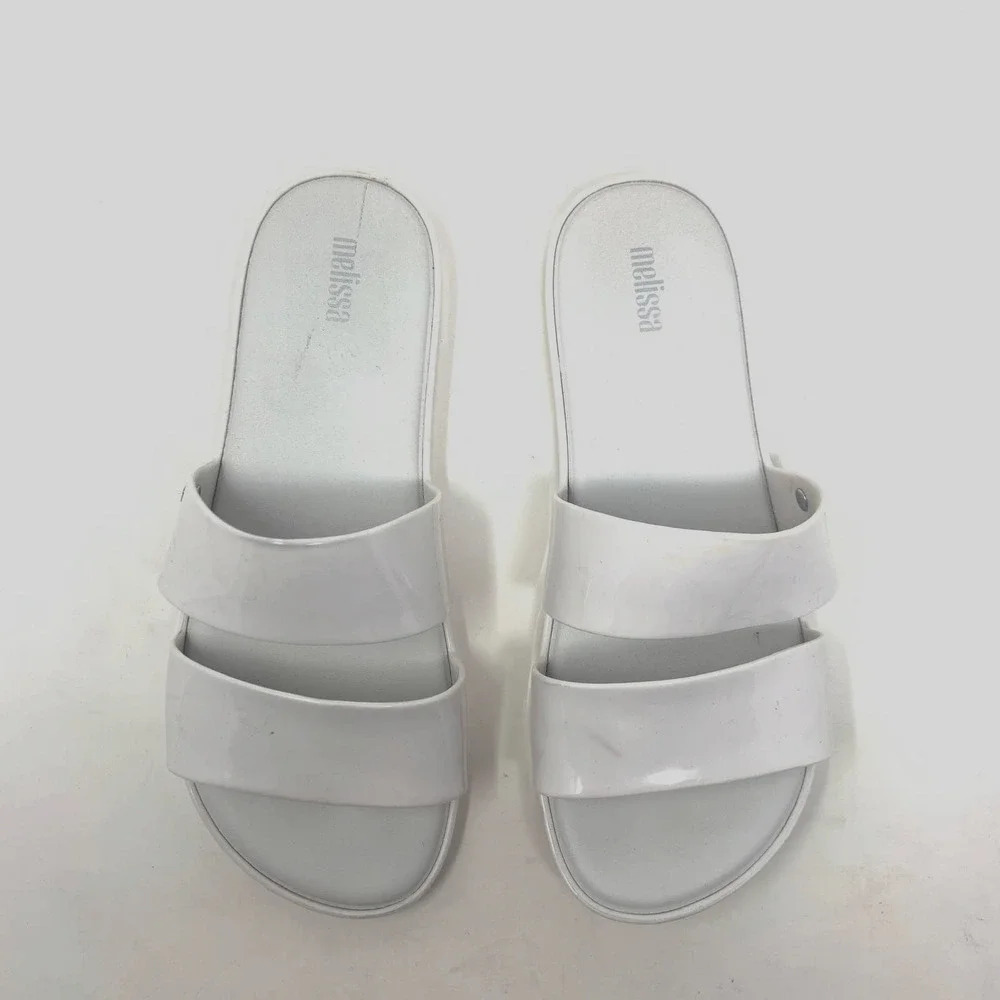 Melissa‎ Color Pop Slide Double Strap Sandals White Size 8